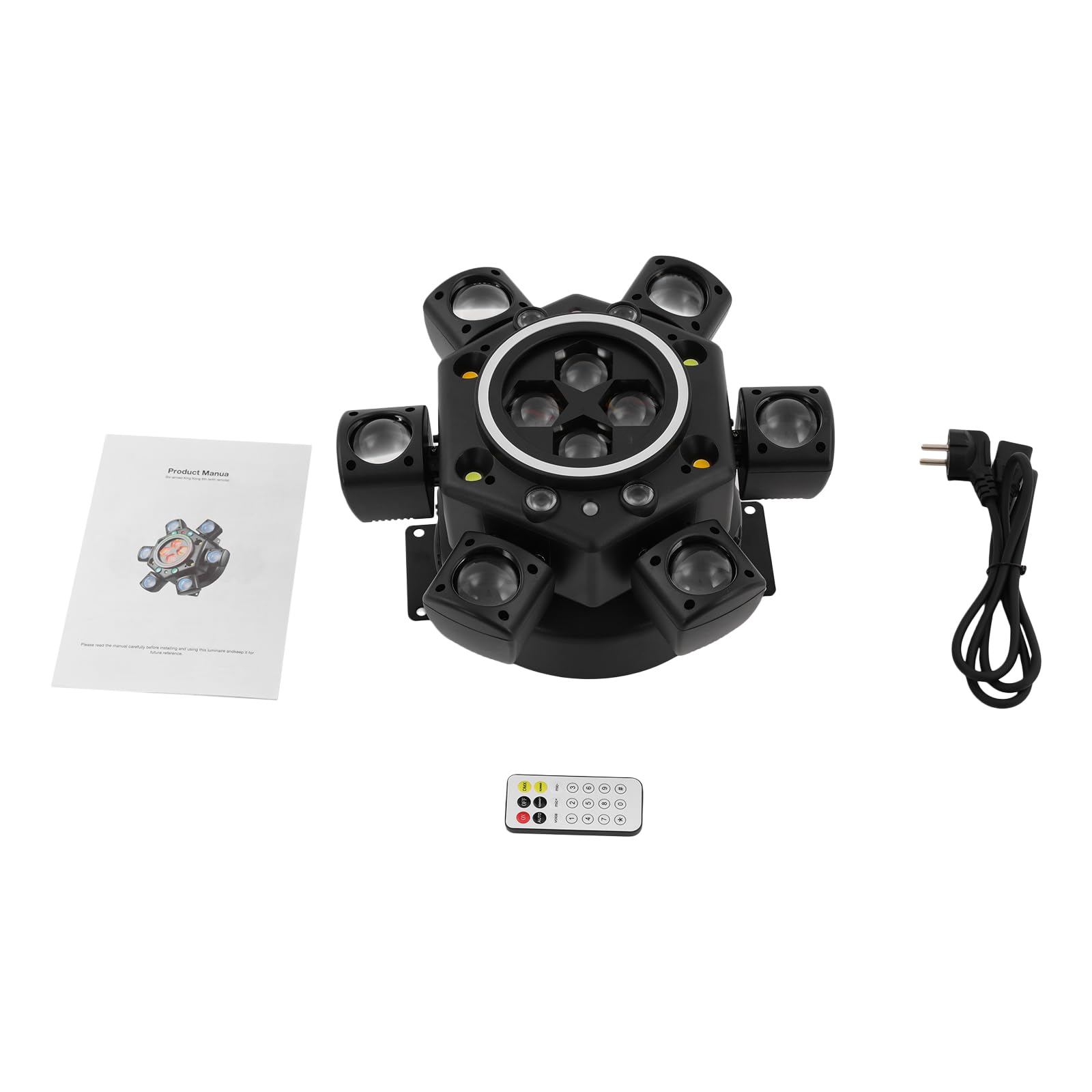 DJ Light Moving Head, 120W 6 Arms Beam Rotating Stage Lights, 0-100% Dimmung, Laser/Strobe, Support Remote&DMX-512 & Sound Activated 25CH, für DJs, Bands, Bars, Lasershow