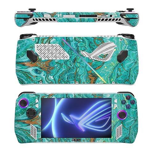 Image of MightySkins Skin Compatible with Asus ROG Ally - Turquoise Ripple | Protective, Durable, and Unique Vinyl Decal wrap Cover | Easy to Apply, Remove, and Change Style