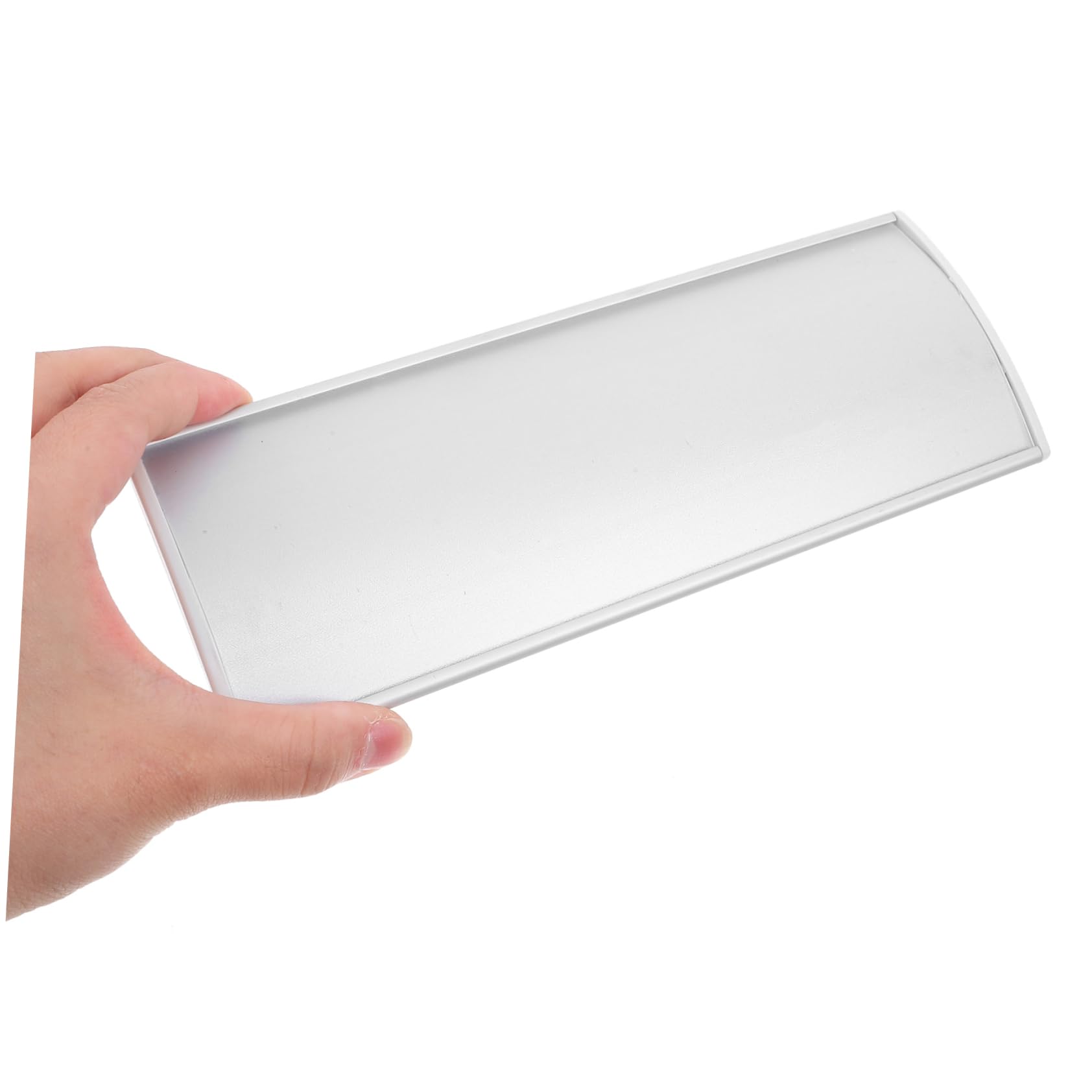 Lurrose Placa de Identificación Curva Diseño Simple y Rústico de Aleación de Aluminio Adecuado para Pintura DIY para Puerta de Oficina y Escribir Bendiciones Hogar o Fiestas