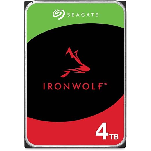 Seagate IronWolf 4TB NAS Internal Hard Drive HDD – CMR 3.5 Inch SATA 6Gb/s 5400 RPM 256MB Cache for RAID Network Attached Storage with 3-Years Data Recovery Services (ST4000VN006)
