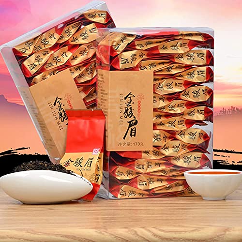 2023 New Jinjunmei Black Tea - Chinese Top10 Famous Tea - Wuyi Mountains Tea From Fujian China Golden Beautiful Eyebrow金骏眉红茶170G (Teapot Not Included) #TOP6