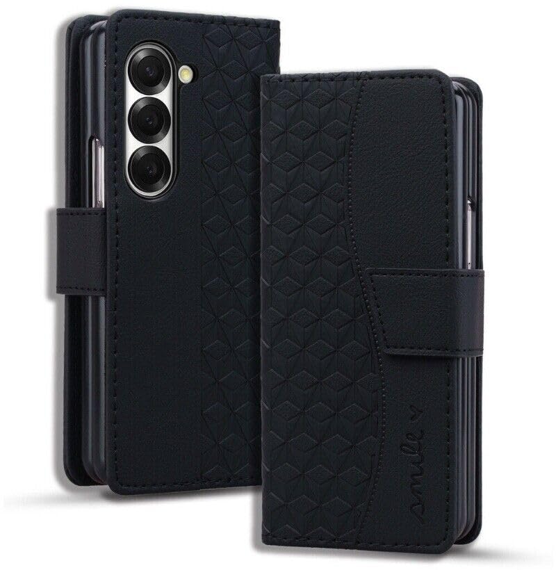 Protection cuir à rabat magnétique Samsung Galaxy Z Fold 5 étui portefeuille