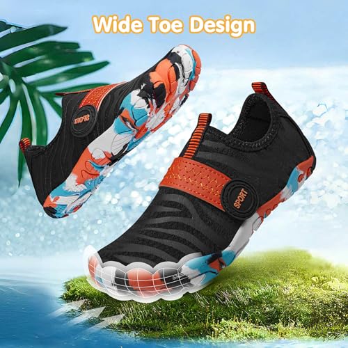 Image of ATHMILE Kids Water Shoes Boys Girls Water Shoes Quick Dry Barefoot Beach Sports Swim Pool Summer Shoes(Little Kid /Big Kid)