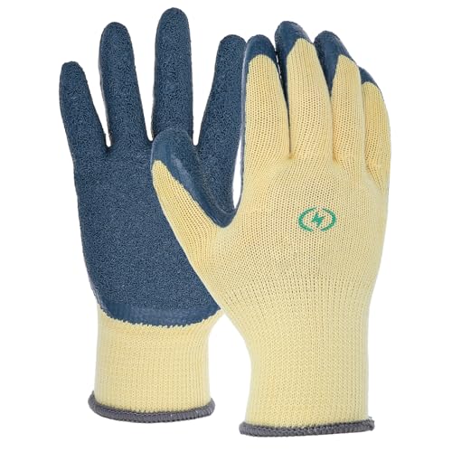 JIEYAO 1 Paar Elektriker Handschuhe, Isolierhandschuhe 400 V Spannungsbeständigkeit Rutschfest Gummi-Elektrikerhandschuhe Flammhemmende Arbeitshandschuhe Sicherheitshandschuhe für Elektrische Wartung