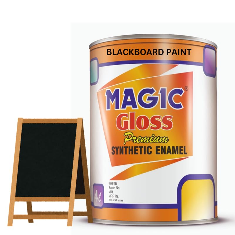 Blackboard Chalkboard Paint Matte Finish, Durable Writable Surface for Walls & Furniture |Classroom Blackboard Paint BLACK Paint 200ML