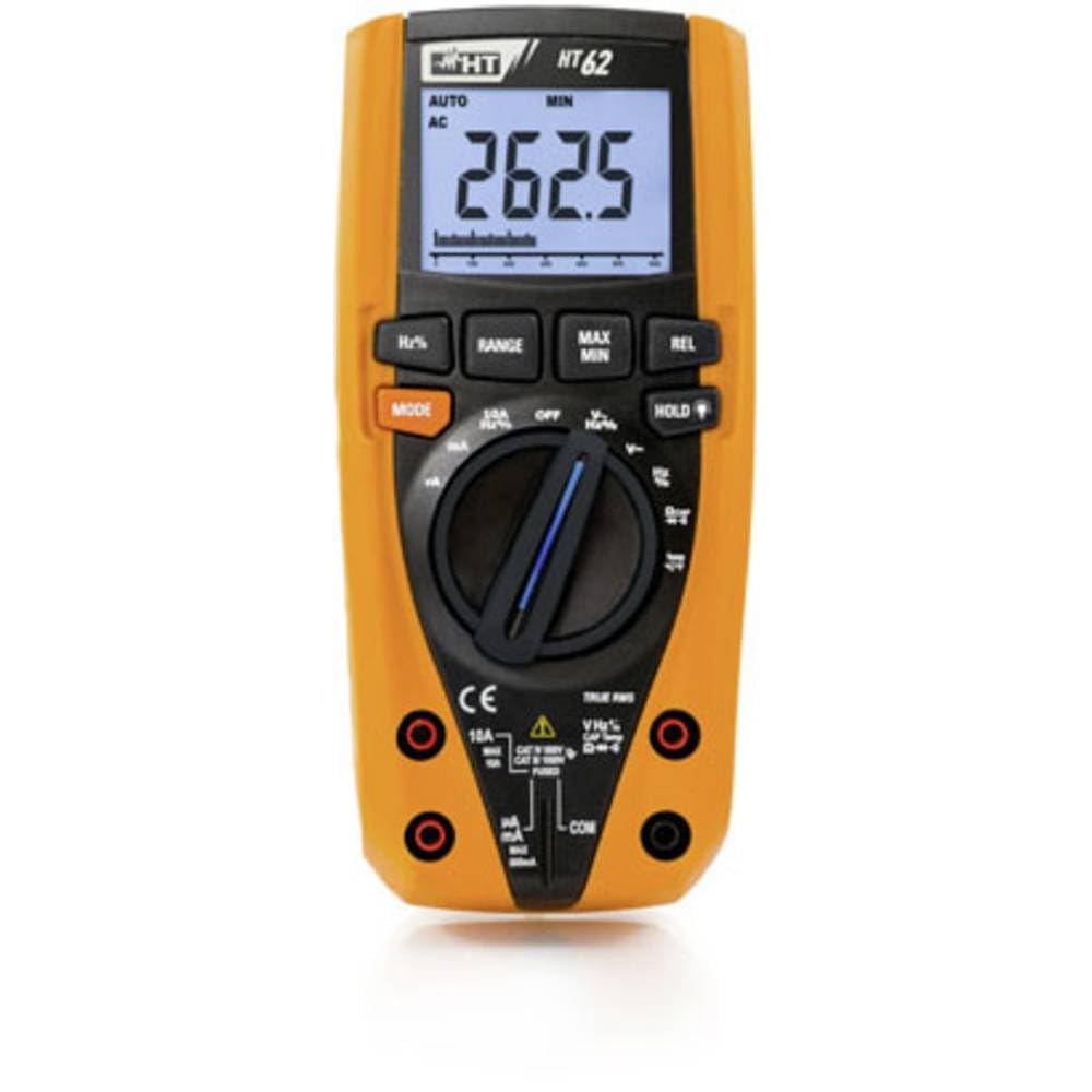 HT Instruments HT62 - Multimetro manuale calibrato (ISO) digitale CAT III 1000 V, CAT IV 600 V, display (C