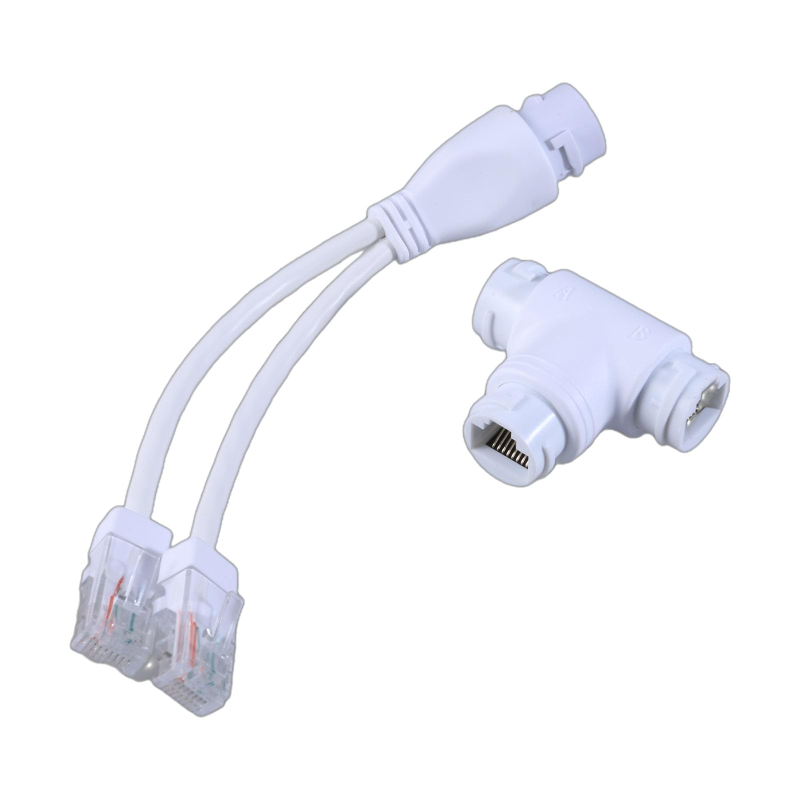 Kangnice POE Splitters Networking Cabling Connectors Three-Way RJ45 Connectors for Security Camera Install Accessory