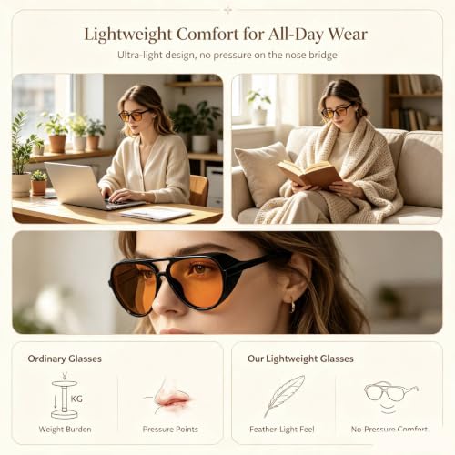 Image of Eyekepper Blue Light Glasses for Woman /Men /Women, Blocking, Fit over Amber
