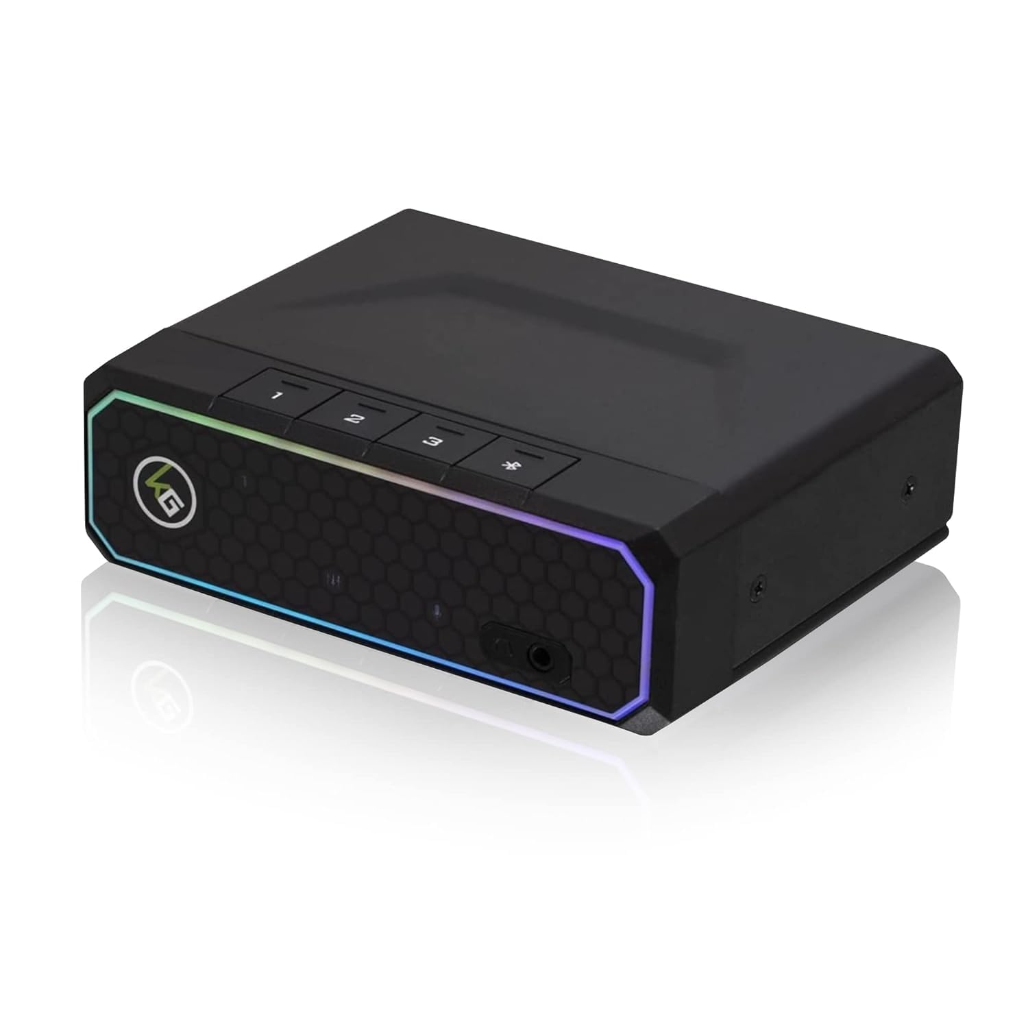 IOGEAR Keymander Nexus Gaming KVM Switch, 3 Consolas o PC comparten Teclado, Mouse y un Monitor, HDMI 4K a 60 Hz, DAC para Juegos Integrado, Audio de 3,5 mm, iluminación RGB Personalizable, USB 3.0