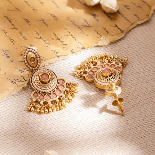 Image of Rubans Chandelier Earrings Traditional Festive Jewellery Gift for Women & Girls