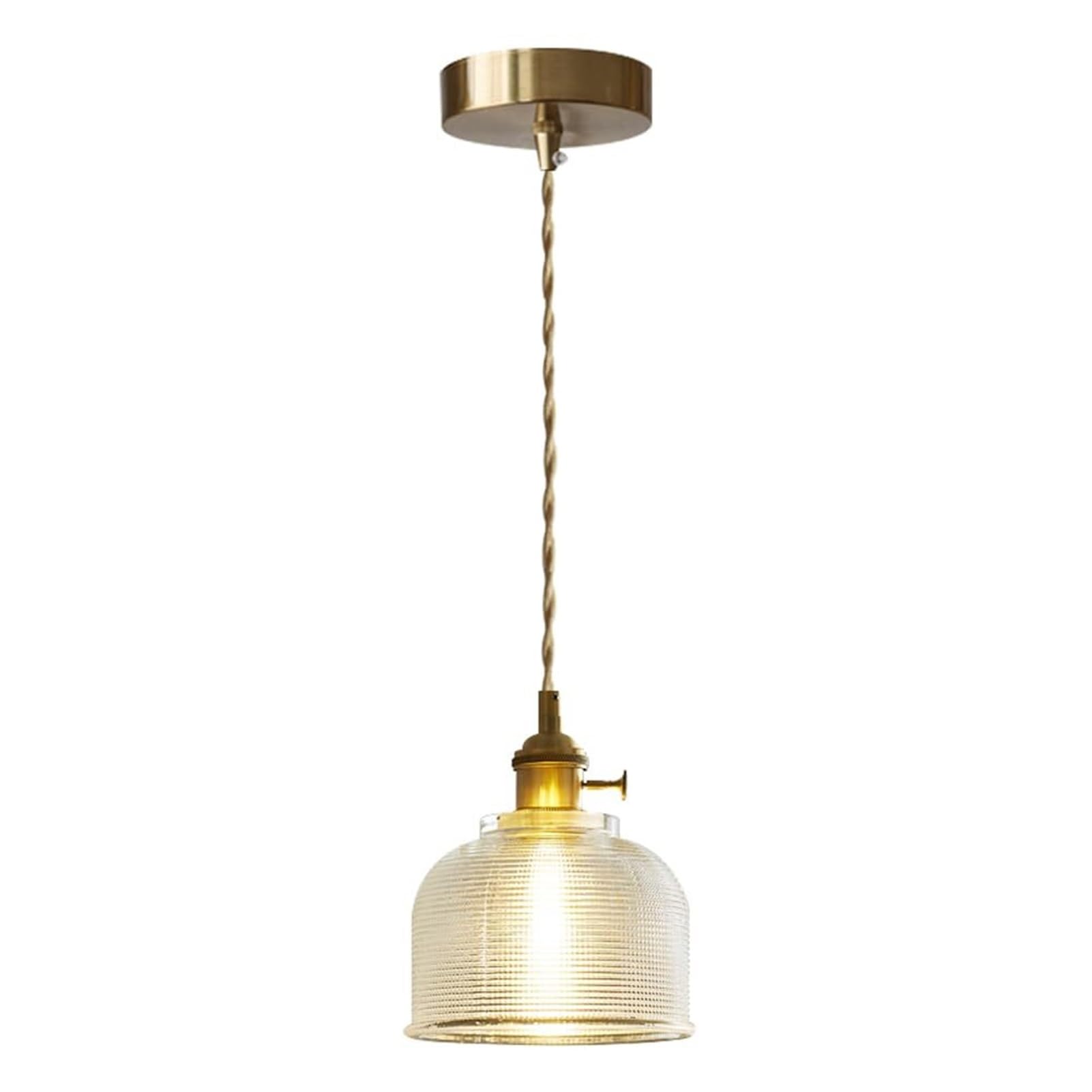 HUAYUSEDF Modern Industrial Metal Glass Pendant Lamp Chandelier Hanging Lighting Ceiling Fixture E27 Flush Mount for Bedroom Dining Room Kitchen