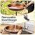 VIVOHOME Oval Bird Bath for Outside, Outdoor Birdbath Bowl with Metal Ground Stake, Weather-Resistant ABS Bird Bath and Feeder for Garden, 1.3 Gallons, Bronze