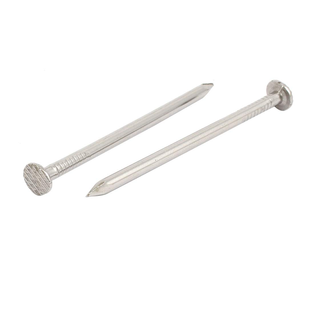 Aexit 2 Inch Fastener Length 304 Stainless Steel Cement Wood Sliding Nail Silver Tone 300pcs Model:98as36qo185