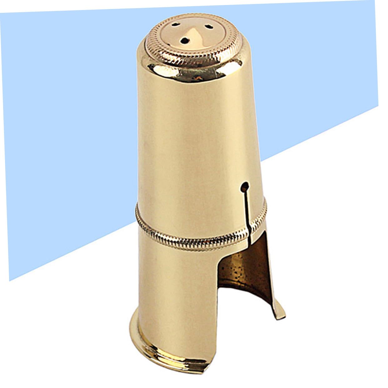 Tapa de Boquilla de Saxofón Tenor Dorado de Metal, Fácil de Transportar y Protege Polvo, Accesorio Esencial para Saxofón Tenor