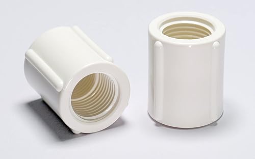 Miniatura 5 de Rainbow Dream Adaptador de acoplamiento hembra de PVC de 1 pulgada rosca hembra x hembra BSPT - 10 paquetes color blanco