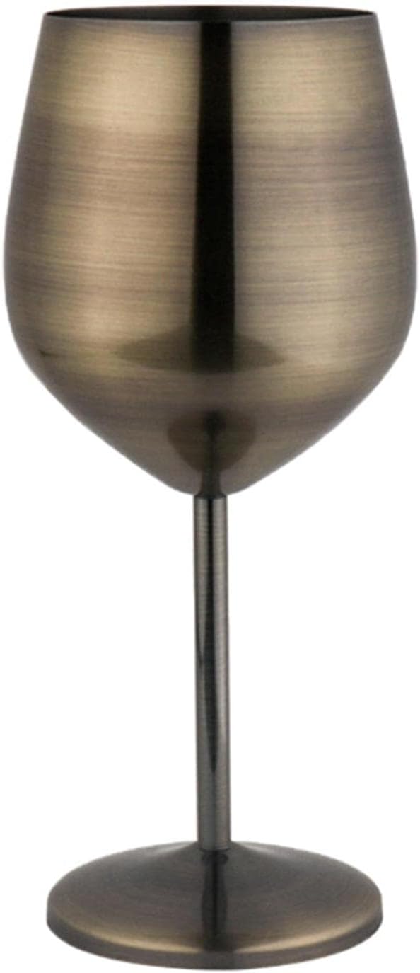 Unbreakable Stemmed Wine Glass Shatterproof Wine Goblet for Holiday Anniversary Barbecues Parties, Bronze Cups Glass
