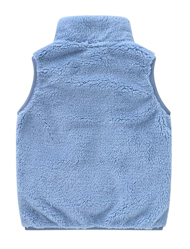 Happy Cherry Kids Fleece Winter Vest Warm Sleeveless Jacket Fall Outwear for Boys Girls Waistcoat Zipper 2-10Years2