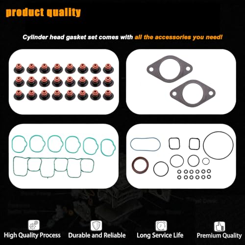Image of HGS4213 Cylinder Head Gasket Set for 2011-2019 Ford Explorer Edge Flex Taurus Police Interceptor Sedan 3.5L V6 N /A Valve Cover Gasket VS50814R