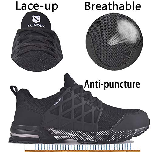 Image of SUADEX Steel Toe Shoes for Men Women Indestructible Work Safety Sneakers