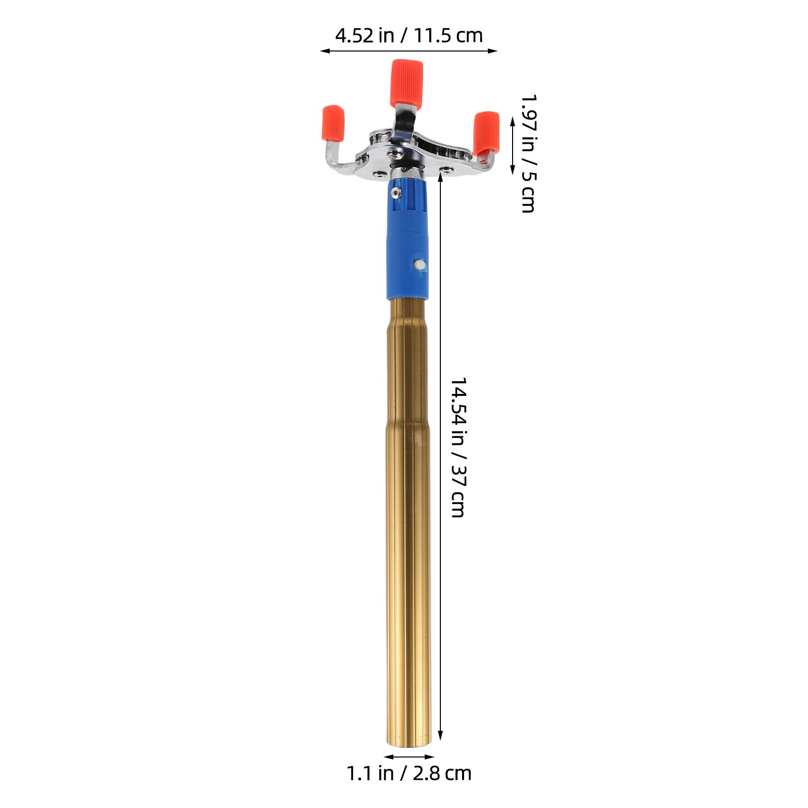 1 Set Rauchmelder-Entfernungsgerät – Greiferkopf mit 37 cm Langer Stange zur Montage und zum Austausch von Rauchmeldern – Sicherheitswerkzeug für hohe Decken, Größe S