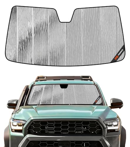 Pigenius Windshield Sun Shade for Toyota Tacoma 2024-2026 Without Factory Dashcam, Front Window Sunshade - AstraGuard