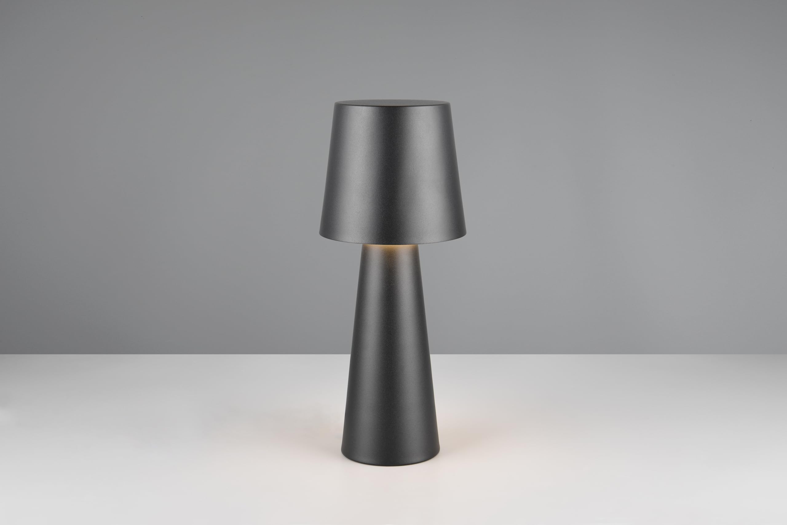 Trio Leuchten Lámpara de Mesa NUBIAN 562900132, Metal Negro Mate, exc. 1x E27