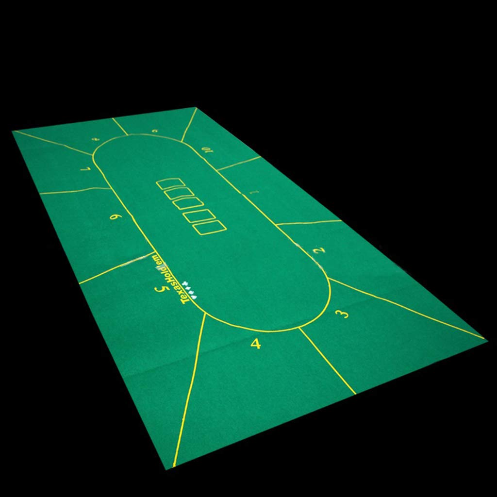1 Pieza 180 * 90 cm paño de Mesa de póquer Texas Hold'em diseños de póquer Mantel Fieltro 10 Jugadores Alfombra de póquer/Tapis Poker