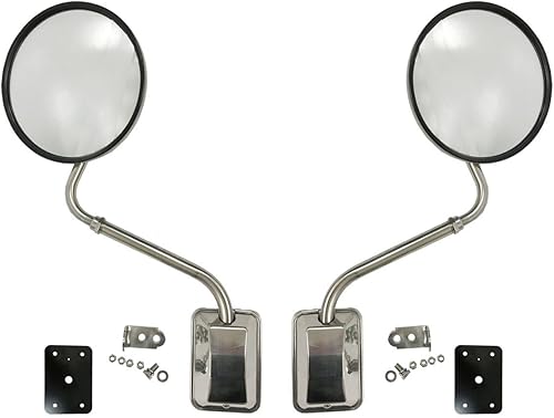 Espejo de capó para camiones – Espejo de 8 pulgadas con brazo de acero inoxidable 304 izquierdo y derecho se adapta a Freightliner, compatible con