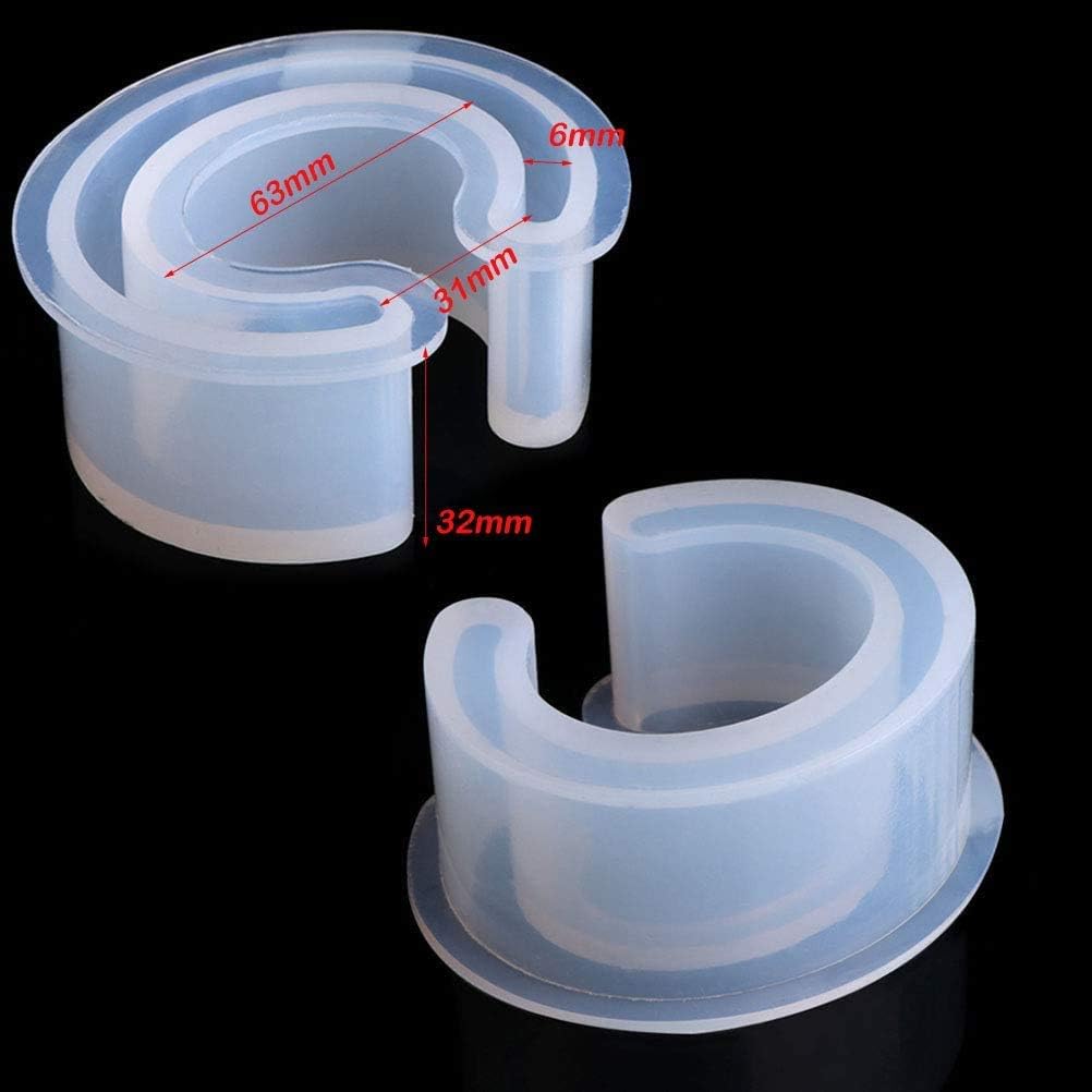 MeiMeiDa 2 Pack Resin Bracelet Molds Silicone Bangle Mold C Font DIY Open Cuff Bracelet Resin Casting Molds for Jewelry Making