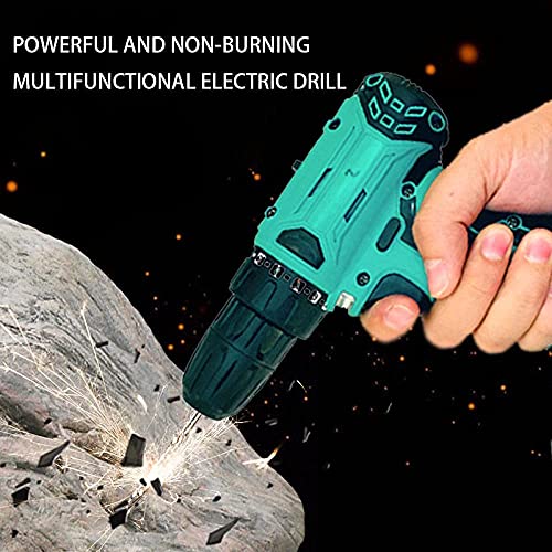 QHYXT Akku-Bohrschrauber, Akku-Bohrschrauber, Akku-Schrauber mit stufenlos regelbarer Vorwärts- und Rückwärtsgeschwindigkeit, Starkes Drehmoment, Mehrzweckmaschine, Kupferkernmotor, bietet Starke – Bild 3