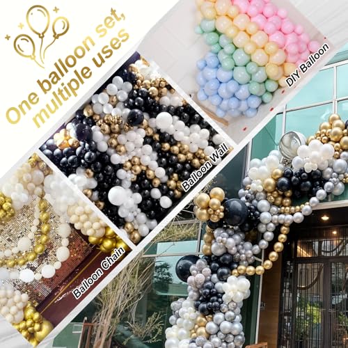 Image of Gold Quick Link Balloons, 60PCS Linking for Balloon Wall Arch Chains, 6inch Linkable for Wedding Birthday Baby Shower Engagement Graduation Party Decorations