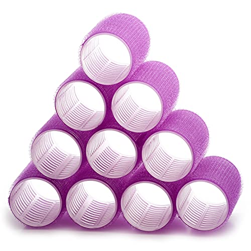 KHEERANA 10 Pack Hair Rollers, 44mm Self Grip, Salon Hair Dressin...