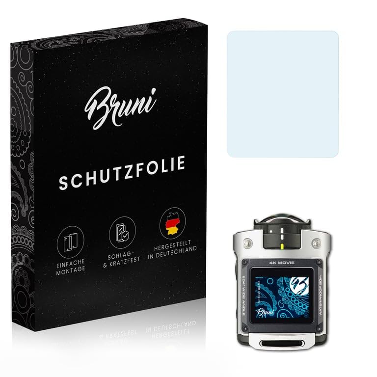 Bruni Screen Protector compatible with Ricoh WG-M2 Protector Film, crystal clear Protective Film (2X)