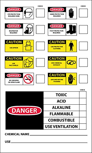 Image of NMC CI1P National Marker Labels, Chemical ID, 5X3, Ps Vinyl (Pack of 10)