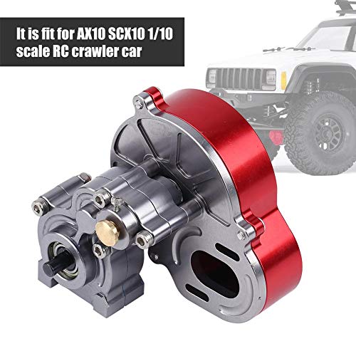 Dilwe RC Auto-Getriebe, mit Motorsitz und Schrauben usw, Metall RC Center Gear Box für AX10 SCX10 1/10 RC Crawler Car Bearing Parts Upgrade Zubehör