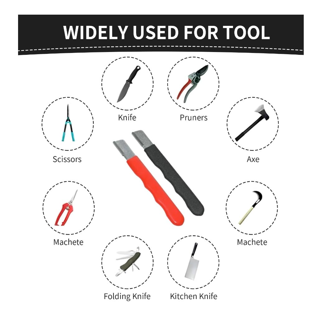 JMFANGLIU 2pieces knife sharpener Portable Multi - Functional Tungsten Steel Garden Tool quickly Sharpener - Ideal for Scissors, kitchen knives, Pruning Shears, Axe & Sickle