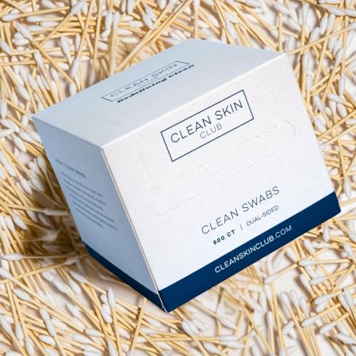 clean skin club clean swabs  500ct  one pointed tip  biodegradable  organic cotton amp bamboo  makeup amp nail polish touch-ups  chlorine-free amp hypoallergenic 500 count