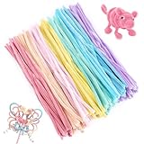 200 Stück Pfeifenputzer zum Basteln, 10 Farben Pfeifenreiniger Bastelset, 30cm Lang Pfeifenreiniger Chenilledraht, Bunt Bastelset Pipe Cleaner für DIY Projekte Bastelzubehör (Macaron-Farbe)