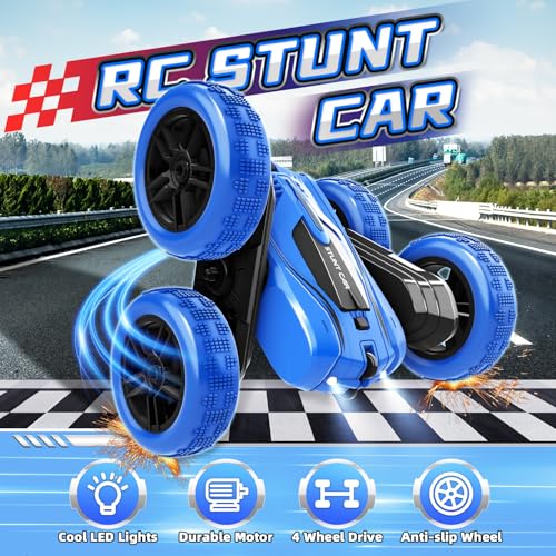 Image of A ALPHA Remote Control Car, RC Stunt Car Double-Sided 360 Rotating 4WD