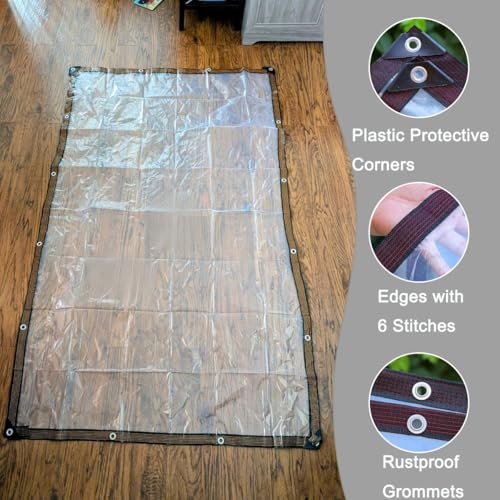 Lona impermeable transparente exterior de 2x11m antidesgarros para aislamiento de plantas 6