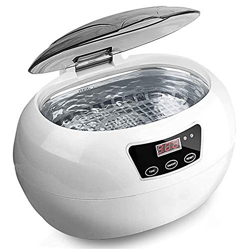 Professioneller Reiniger, Schmuckpolierer Mit Digitalem Timer (600 Ml Edelstahltank) Für Brillen, Uhren, Ohrringe, Ringe, Halsketten, Münzen,