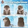 Acgtrick Cute Moo Deng Plush Soft Pygmy Hippo Plushie Toy Moo Deng Hippopotamus Plushie Doll for Fans Gift Hippopotamus Stuffed Animal Pillow for Boys Girls Kids Adults 9 inch #3