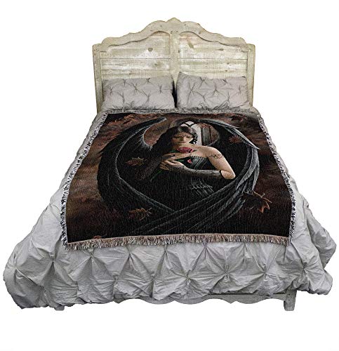 Pure Country Weavers Angel Rose Blanket By Anne Stokes Gothic Collection - Gift Fantasy Tapestry Throw Woven From Cotton - Made In The Usa (72X54) #TOP1