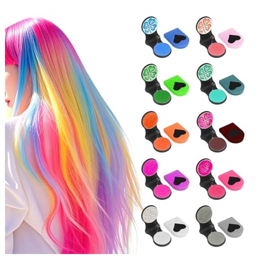 10 Colores Tiza De Pelo,10 colores diferentes tiza para el cabello lavable,Temporal Para TeñIr El Cabello,Tintes de Cabello Lavables,Carnaval Cosplay Fiesta Navidad Regalo de Cumpleaños