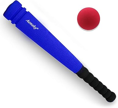 Aoneky 16.5 Inch Foam Baseball Bat and Ball Set for Toddlers 1-3 Years - Soft & Safe First T-Ball Bat, Mini Lightweight Beginner Bat for 1 Year Old Boy Girl Gift, Indoor Outdoor Toy