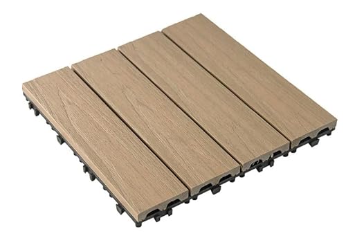 ウッドデッキ 11枚 約1m2 ウッドデッキ ジョイントDIYフローリング 庭 ベランダ バルコニー タイル 屋外バルコニー接合床自己舗装 組み立てが簡単 テラス庭防水防腐屋外木製プラスチック床 滑り止め ベランダ 床 ガーデン ジョイント 人工木材 屋内