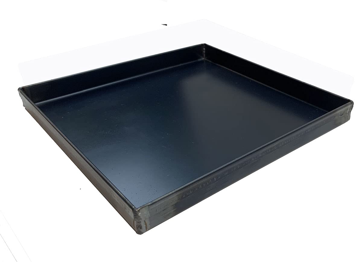 Teglia forno 20x20x2 Cm, 2 pezzi Ferro Blu bordi dritti per pizza professionale Spessore teglie 8/10 Pizza alta idratazione ideale per professionisti della pizza focaccia