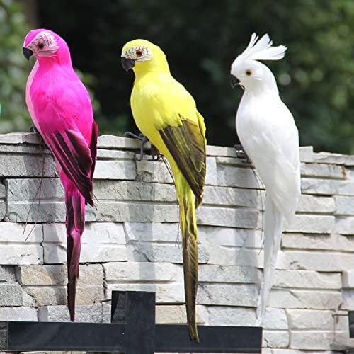 Maritown Parrot Garden Stake, Decorative Ornaments Artificial Birds on Stick for Outdoor Lawn Yard Garden Plant Flower Décor 25cm