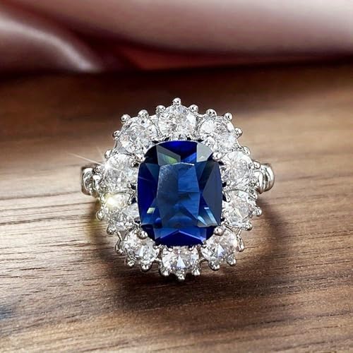 White Golden Plated Copper with Claw Oval Cubic Zirconia Engagement Rings Wedding Bridal Band Promise Rings Evening Parties Anniversary Valentine's Day Gifts Eternity Bands for Women4