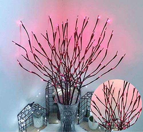 Image of Ulalaza 6 Pack Twig Lamp Battery Operated LED Lighted Willow Branches Vase Fillers Use for Christmas Home Party Decoration Indoor Outdoor
